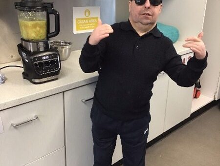 Grocery visit for soup and bread essentials